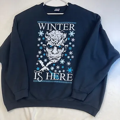 Winter Is Here Game Of Thrones Ugly Christmas Sweater Unisex Sweatshirt Sz 4X • $19.99