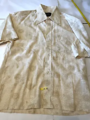 Fine's Men's Shop Vintage Button Down Short Sleeve Shirt Size 16-16.5 EUC 1970's • $26.99
