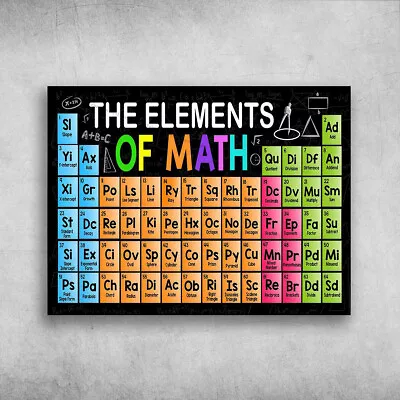 The Elements Of Math Math Lover Classroom Poster • $14.52