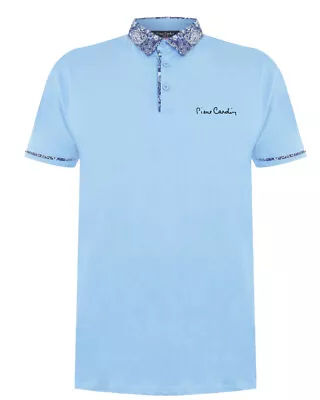 Ex Brand Mens Polo Shirt Short Sleeve Paisley Collar Tee Designer Pierre Cardin • £12.99