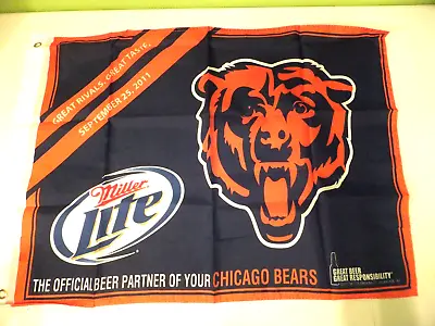 9/25/2011 - Chicago Bears - Miller Lite - Fan Giveaway Flag/Banner - NEW • $20