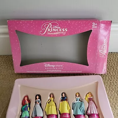 £10 • Buy Disney Store Set Of 6 Princess Face Rubber Stamps In Box Vintage.