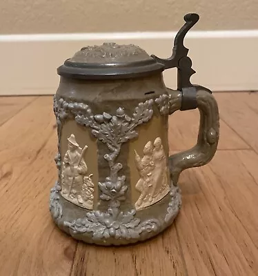 Antique/Vintage Villeroy & Boch Cameo Relief Scenes Beer Stein Mug #1467 • $60