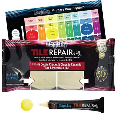 MagicEzy Tile RepairEzy (Gold) - Ceramic Tile Chip Repair Filler • £16.99