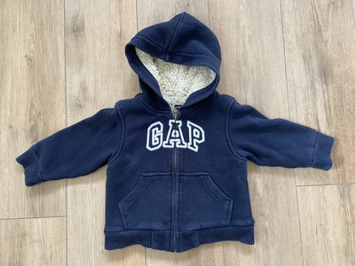 £8.99 • Buy Baby Gap Hoodie 18-24 Months Zip Up Faux Fur Lined Warm Cozy VGC