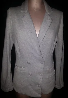 VA VA By Joy Han Womens Double Breasted Blazer Sweatshirt Shirt Size Small Gray • $39.99