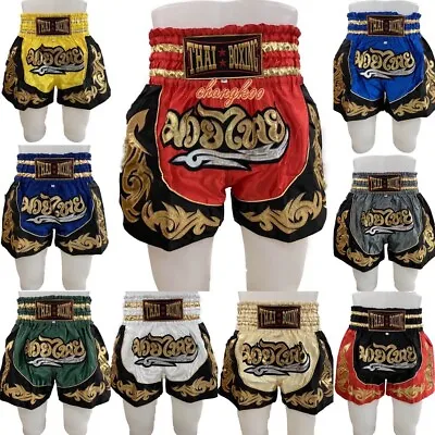 Premium Quality Muay Thai Boxing Satin Shorts Factory Price Export Worldwide • $24.50