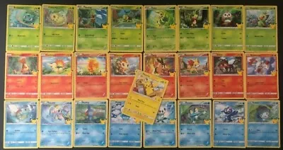 Pokemon Mcdonalds 25th Anniversary Complete 25 Non-Holo Card Set + Pokemon Gift • $18