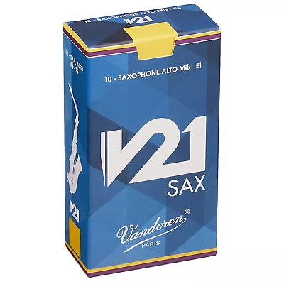 Vandoren Alto Sax V21 Reeds Strength 3.5 Box Of 10 • $48.99