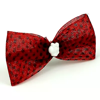 Monster High - Operetta - Dot Dead Gorgeous - Black Red Polka Hair Bow Tie Only • $7.99