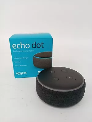 Amazon Echo Dot Third Generation Black Smart Speaker With Box & Cable Working  • £9.99