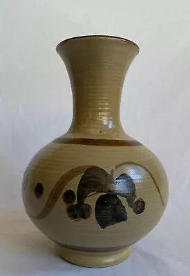 Vntg 72 Pacific Stoneware 8  RINGED VASE Signed B. Welsh Oregon Art Pottery -C61 • $21.99