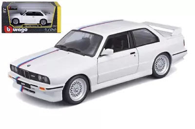 1988 BMW 3 Series M3 E30 White 1/24 Diecast Model Car By Bburago • $25