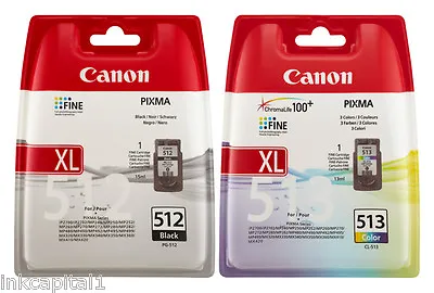 £59.99 • Buy Canon PG-512 & CL-513 Black & Colour Original OEM PIXMA Inkjet Cartridges 