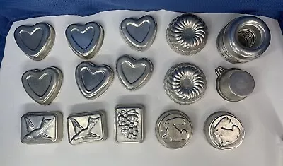 Lot Of 29 VINTAGE ALUMINUM Mini Jello Tart Bundt Cake Doughnut MOLD PANS • $27