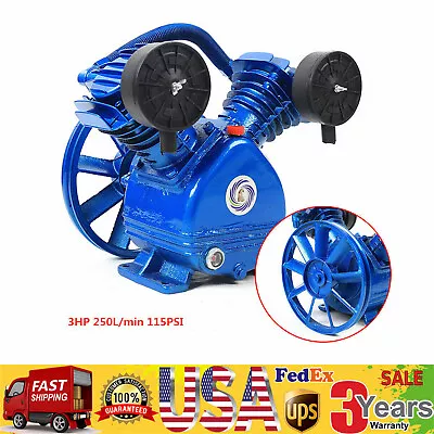 Replacement Air Compressor Pump Single Stage V Style Twin Cylinder 3 HP 2-Piston • $121
