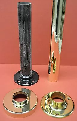 $468.50 • Buy Permanent Dance Spinning Pole Polished Brass Commercial Grade 2  X 8 Ft. Kit