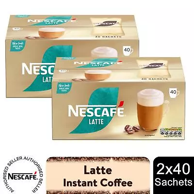 Nescafe Gold Instant Coffee Sachets 80 Latte Low Sugar 2 Pack • £26.99