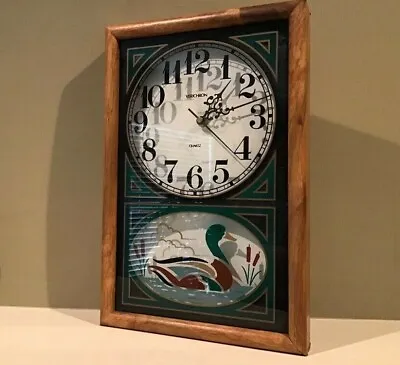 Verichron Wood Frame Mallard Duck Quartz Wall Clock  • $34.99