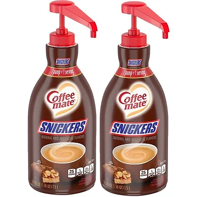 Nestle Coffee Mate Coffee Creamer Snickers Concentrated Liquid Pump Bottle... • $42.32