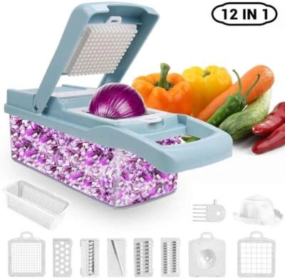 £13.99 • Buy Kitchen Mandolin Vegetable Food Slicer Julienne And Container - Peel Cut Slice