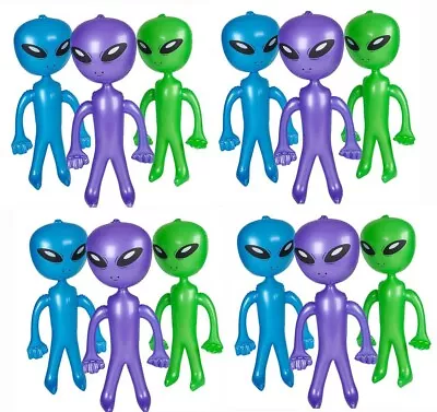 12 ASST 36 In INFLATABLE ALIEN Ufo Inflate Blowup Aliens Monster Toys Wholesale • $26.78