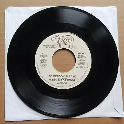 MARY MACGREGOR Somebody Please 45 7  POP ROCK Record Vinyl 1980 RSO Records • $3.89