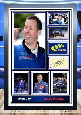 (399) Colin Mcrae Rally Signed A4 Photograph Framed Unframed Reprint Great Gift • £18.99