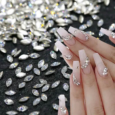 Mixed Rhinestones 3D Nail Decorations DIY Nail Art Charms Accessories Manicure • £1.19