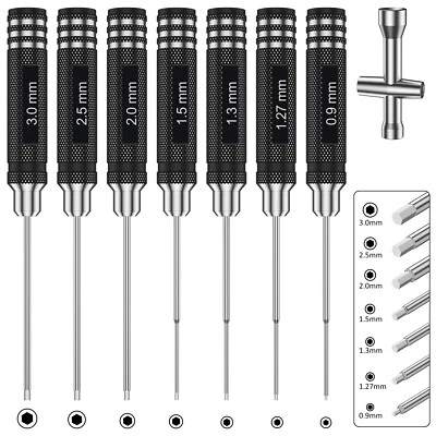 £16.99 • Buy 7Pcs Steel Hex Screw Driver Tool Kit For RC Model Car Screw Driver Repair Tool