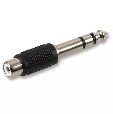 £1.89 • Buy RCA Phono To 6.35mm STEREO Jack Plug Adaptor Connector Converter 6.3mm 1/4 Inch