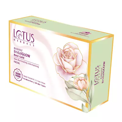 Lotus Herbals Radiant BridalGlow Rose Gold Single Facial Kit (57gm) • $14.14