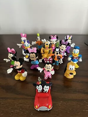 Lot 15 Disney Mickey Minnie Mouse Pluto Goofy Daisy Donald Duck PVC Figures Car • $9.99