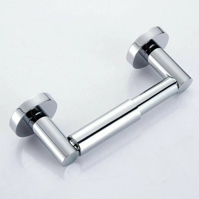 $23.88 • Buy Toilet Roll Holder Chrome Tissue Paper Stand Bathroom Bar Wall Mounted Round