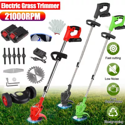 New Cordless Strimmer Electric Grass Trimmer Garden Edger 88V Cutter + 2*Battery • $39.99