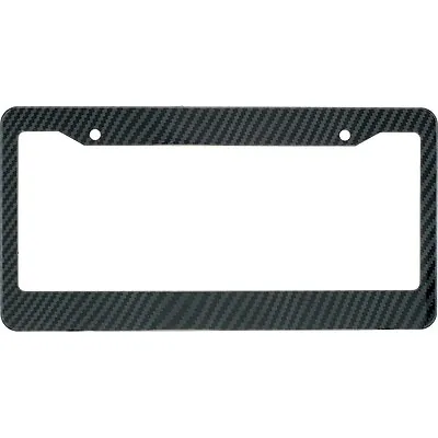 Black Carbon Fiber Looking Custom License Plate Frame Tag Cover Sanp For Car • $9.95