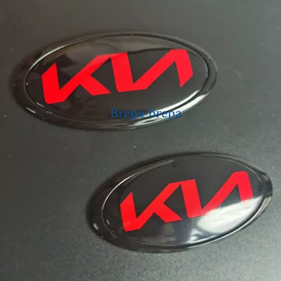 Black RED Front Hood Emblem Trunk Tailgate Badge Sticker For KN SORENTO 2017 • $18.84