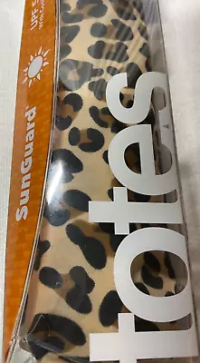 TOTES Signature AUTO OPEN CLOSE CHEETAH NeverWet Umbrella 44 INCH COVERAGE NWT • $22.99