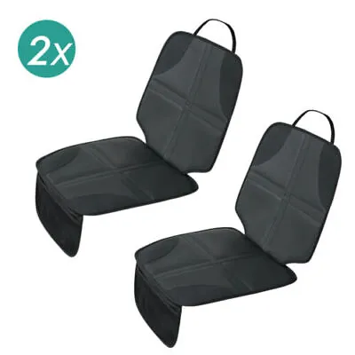 2x Child Car Seat Cover Under Seat Leather Saver Protector Mat Anti-Slip Safety • $23.90