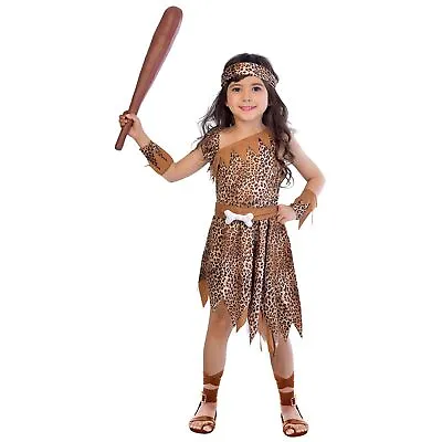 £14.29 • Buy Amscan Stone Age Cave Girl Childs Girls Fancy Dress Costume New