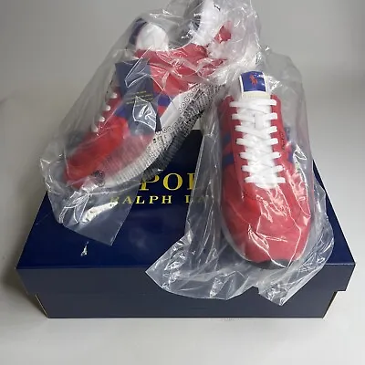 Polo Ralph Lauren Men's Red Train 89 Sneaker Sz 11D NEW In Box!!! • $89.99