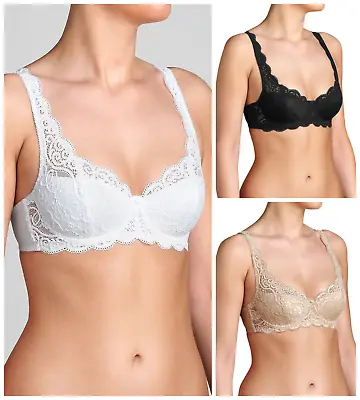 £26 • Buy Triumph Amourette Bra 300 WHP Underwired Half Cup Balcony Padded Stretchy Lace