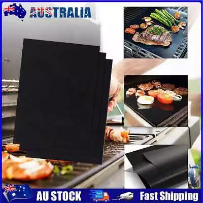 1-10x BBQ Grill Mat Reusable Bake Sheet Resistant Teflon Meat Barbecue Non-Stick • $6.97