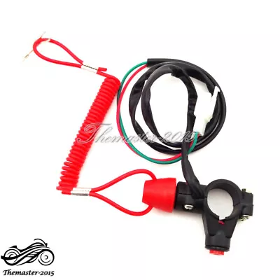 Safety Tether Engine Stop Kill Switch Mini Moto Dirt Pocket Bike ATV Quad Buggy • $7.95