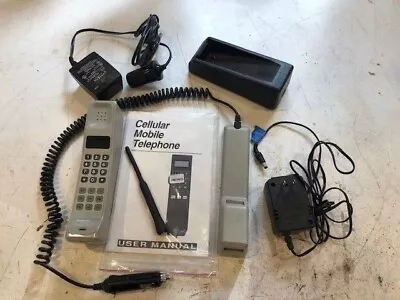 Vintage 1980's Motorola Handheld Brick Cell Phone Battery Charger & Accessories • $115.50