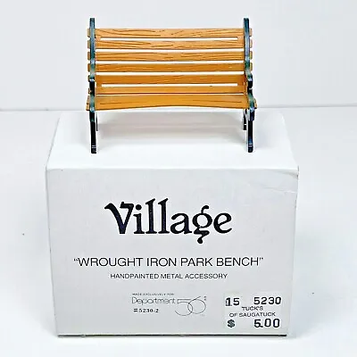 £7.33 • Buy Dept 56 Heritage Village Accessory Wrought Iron Park Bench 52302 W/ Box Metal