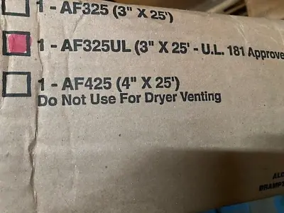 AF325UL - 3 In X 25' Metal Flex Duct Ul (NEW) • $32.55
