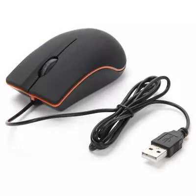 USB 3D Wired Optical Mini Mouse Mice For PC Laptop Computers Black • £3.91