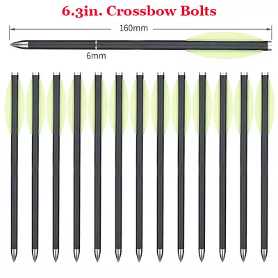 6.3  Carbon Bolts For 50-80lbs Pistol Bow Archery Mini Bow Hunting Shooting • $17.59