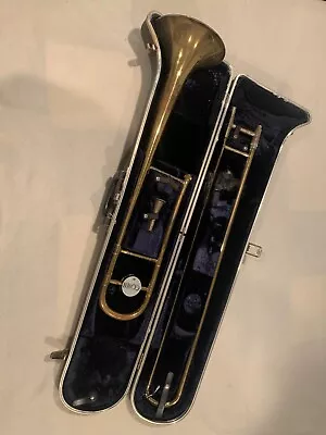 Vintage C.G.Conn Trombone W/ Hard Gray Case And Mouthpiece • $150